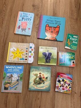 Colorful Board Book Set for Kids - Blue, Pink, Yellow, Green, Purple, Red